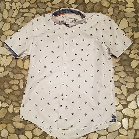 International Report Bicycle Button Up Polo Small - Picture 1 of 3